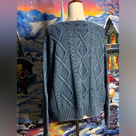 Lucky Brand Women’s Blue Cotton Long Sleeve Sweater NWT Size Medium - Picture 10 of 11